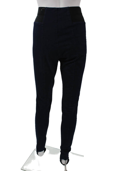 Hue Womens Dark Blue Mid Rise Jeggings Stretch Inseam 32 Size M