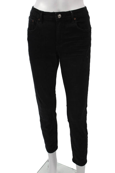 Zara Women Ankle Skinny Black Mid Rise Jeans Size 12