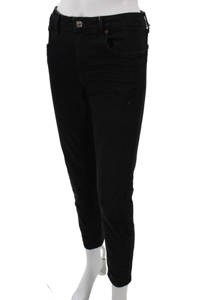 Zara Women Ankle Skinny Black Mid Rise Jeans Size 12