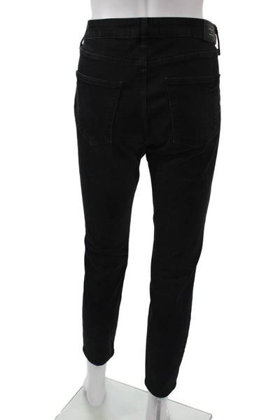 Zara Women Ankle Skinny Black Mid Rise Jeans Size 12
