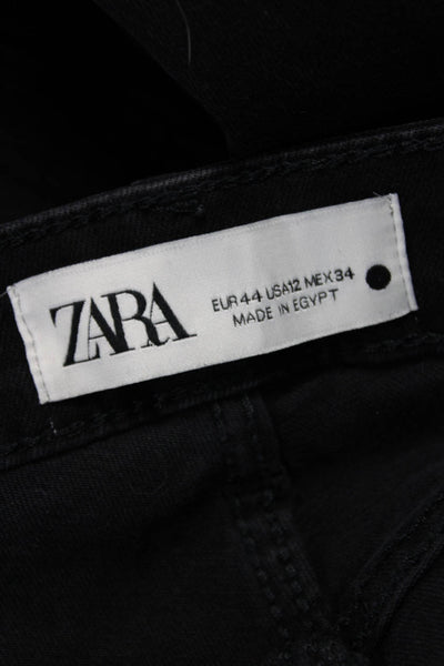 Zara Women Ankle Skinny Black Mid Rise Jeans Size 12