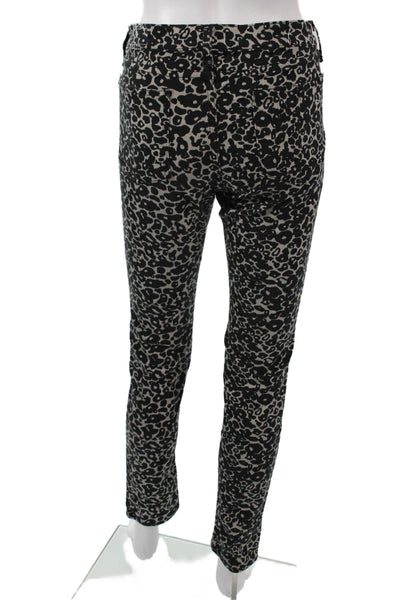 Rag & Bone Women Black Leopard Print Mid Rise Pants Button Fly Size 30