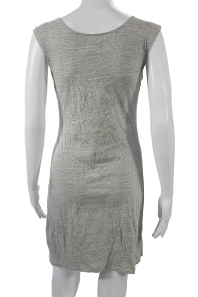 Juicy Couture Women Tank Dress Gray Cotton Sleeveless Round Neck Short Size PP