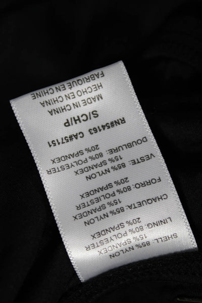Calvin Klein Womens Mini Skort Black Nylon Spandex Size S