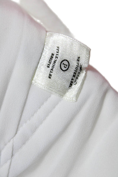 Robert Rodriguez Black Label Women Ankle Dress Pants White Linen Petite Size 4