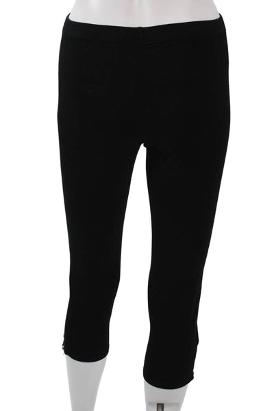 Ella Moss Women Capri Leggings Black Rayon Spandex Size L