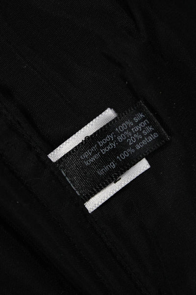 The Limited Collection Women Black Silk Tank Zip Solid Classic Fall Size 4
