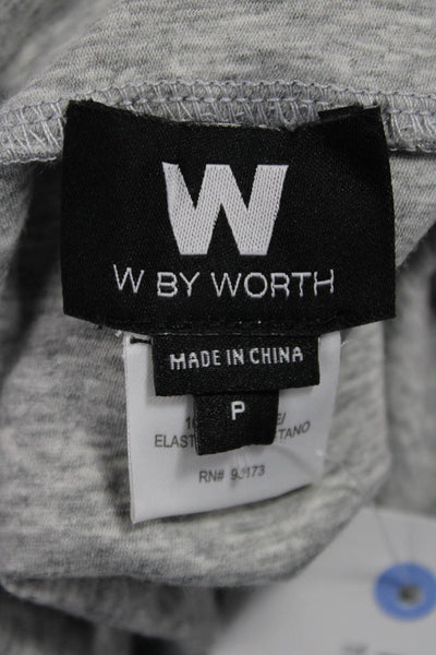 W by Worth Womens Basic Jersey Gray Long Sleeve Top Size PP