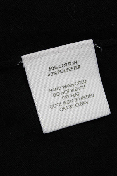 White + Warren Womens Pullover Sweater V-Neck Black Size L