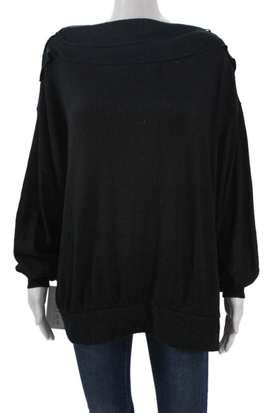We The Free Womens Pullover Sweater Black Long Sleeve Size S