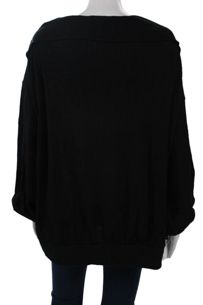 We The Free Womens Pullover Sweater Black Long Sleeve Size S