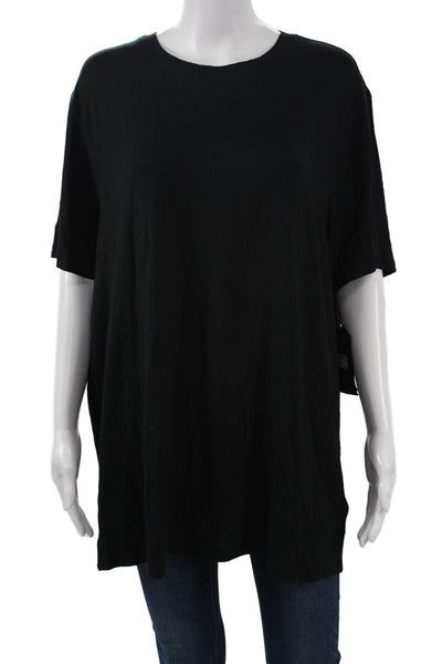 Ugg Women Basic Black Short Sleeve T-Shirt Viscose Spandex Size XL