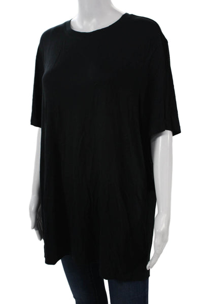 Ugg Women Basic Black Short Sleeve T-Shirt Viscose Spandex Size XL