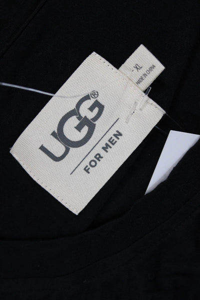 Ugg Women Basic Black Short Sleeve T-Shirt Viscose Spandex Size XL