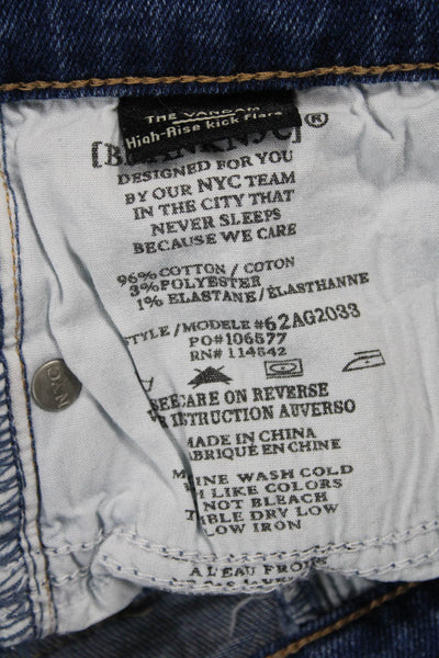 BLANKNYC Women High Waist Cropped Flare Jeans Blue Button Size 30