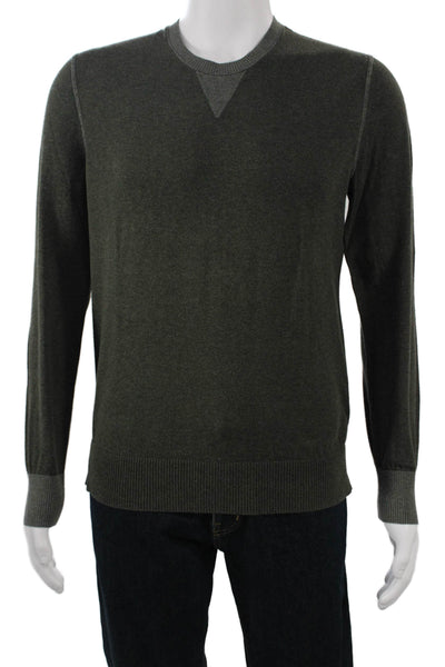 Banana Republic Mens Pullover Dark Gray Cotton Crewneck Long Sleeve Size S
