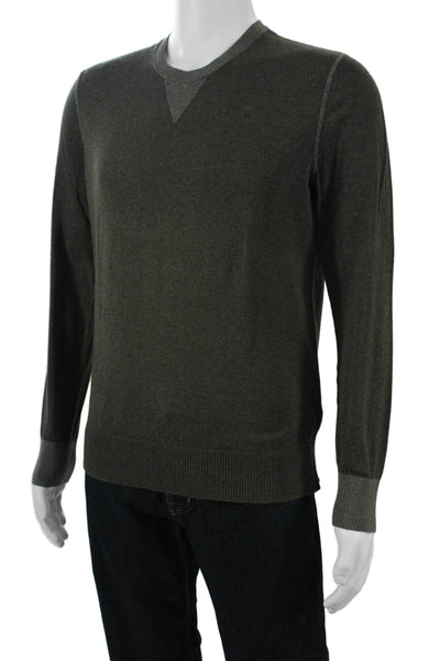 Banana Republic Mens Pullover Dark Gray Cotton Crewneck Long Sleeve Size S