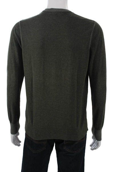 Banana Republic Mens Pullover Dark Gray Cotton Crewneck Long Sleeve Size S