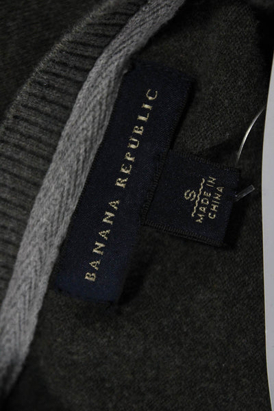Banana Republic Mens Pullover Dark Gray Cotton Crewneck Long Sleeve Size S