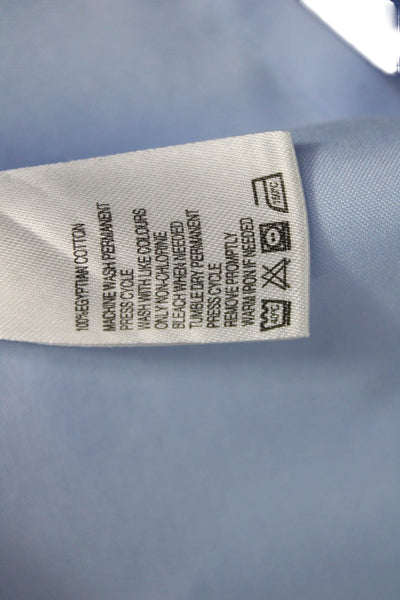 Black Brown 1826 Mens Light Blue Egyptian Cotton Spread Dress Shirt Size L