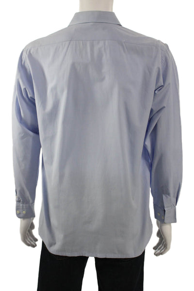 Perry Ellis Mens Light Blue Point Collar Long Sleeve Dress Shirt Size XL