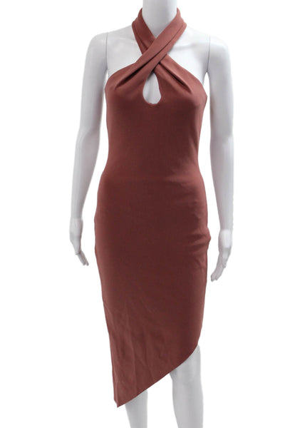 Bec & Bridge Women Bodycon Sheath Dress Brown 95% Polyester 5% Elastane Size 4