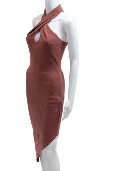 Bec & Bridge Women Bodycon Sheath Dress Brown 95% Polyester 5% Elastane Size 4