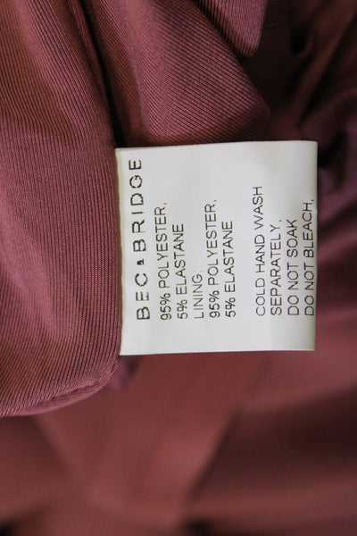 Bec & Bridge Women Bodycon Sheath Dress Brown 95% Polyester 5% Elastane Size 4