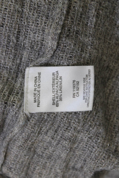Helmut Women Pullover Sweater Gray Alpaca Linen Long Sleeve Size S