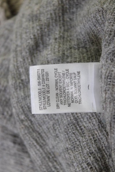 Helmut Women Pullover Sweater Gray Alpaca Linen Long Sleeve Size S