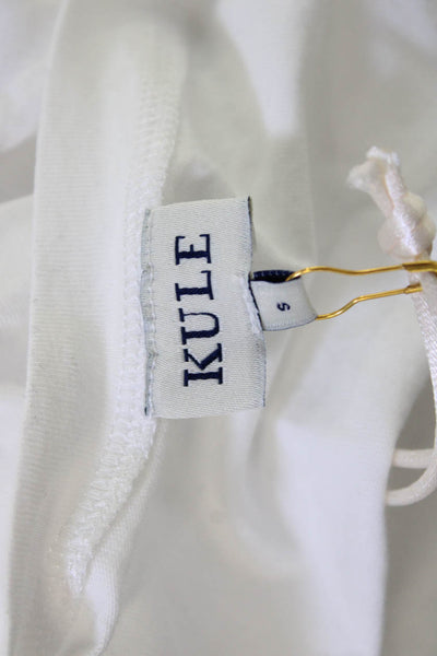 Kule Women Basic Graphic Short Sleeve Organic Cotton T Shirt White Size S