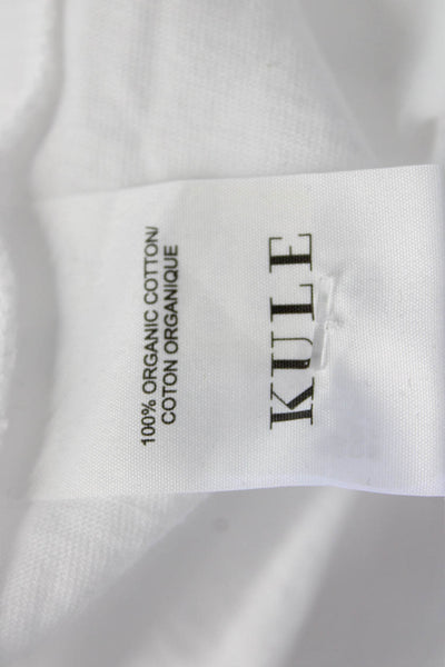 Kule Women Basic Graphic Short Sleeve Organic Cotton T Shirt White Size S