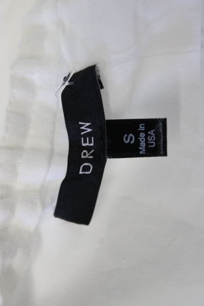 Drew Women Maxi Sundress White Sleeveless Square Neck Cotton Beach Size S