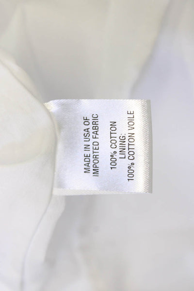 Drew Women Maxi Sundress White Sleeveless Square Neck Cotton Beach Size S