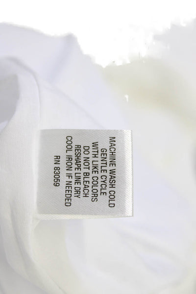 Drew Women Maxi Sundress White Sleeveless Square Neck Cotton Beach Size S