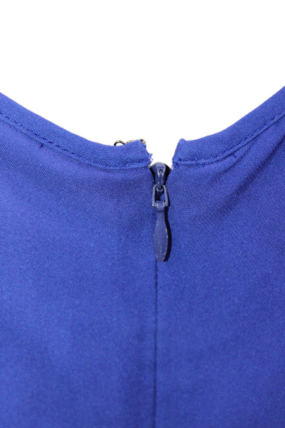 Theory Womens Silk Sleeveless Scoop Neck Jumpsuit Blue Size PP