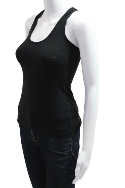 Lululemon Womens Sleeveless Tank Black Nylon Round Neck Solid Spring Size 4