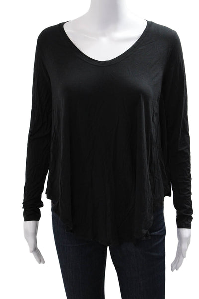 Lululemon Women Basic Black Long Sleeve T-Shirt Size 2