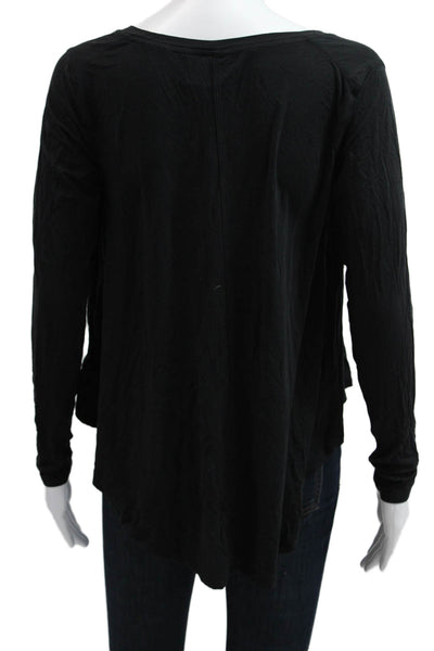 Lululemon Women Basic Black Long Sleeve T-Shirt Size 2