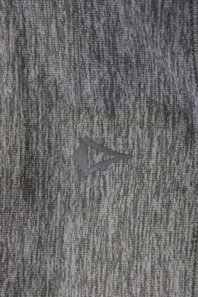 Ivivva by Lululemon Girls Stretch Mesh Detail Cropped Leggings Gray Size 12