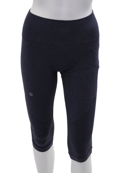 Lululemon Womens Dark Blue Capri Leggings Nylon Size 4