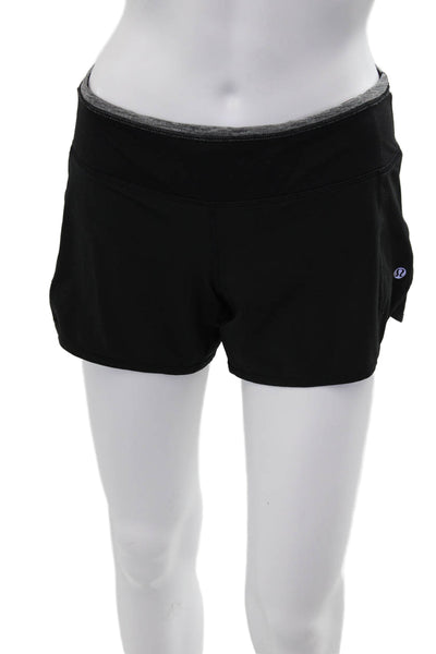 Lululemon Women Black Nylon Zip Sports Shorts Size 4