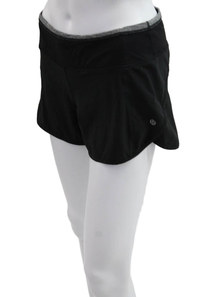 Lululemon Women Black Nylon Zip Sports Shorts Size 4