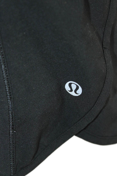 Lululemon Women Black Nylon Zip Sports Shorts Size 4