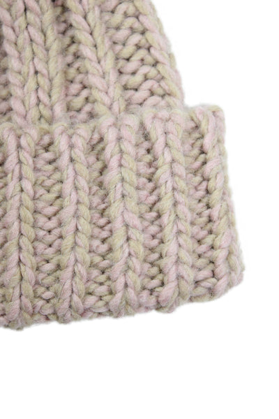 Portolano Womens Wool Blend Pom-pom Detail Beanie Hat Light Brown Size OS