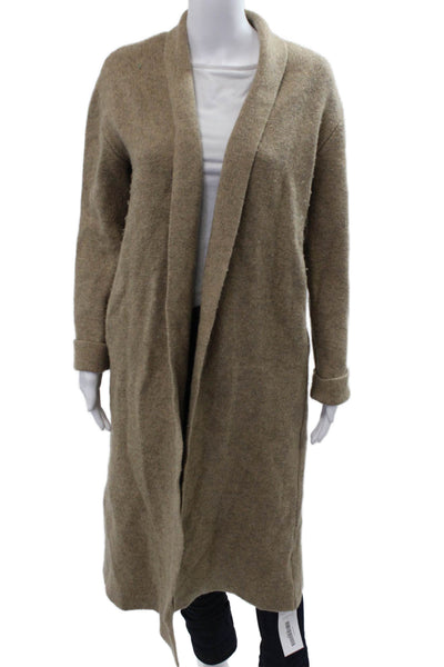 Splendid Women Cardigan Sweater Beige Long Sleeve Classic Solid Size M
