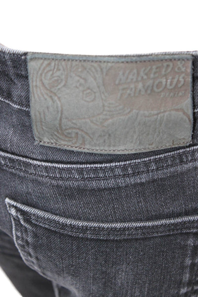 Naked & Famous Women Skinny High Rise Black Jeans Size 32