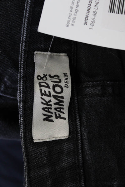 Naked & Famous Women Skinny High Rise Black Jeans Size 32