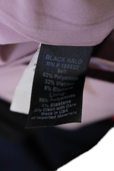 Black Halo Womens Pink Sheath Dress Knee Length 3/4 Sleeve Size 10