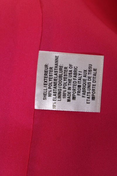Milly Womens Sheath Dress Pink V-Neck Button Knee Length Designer Size 8